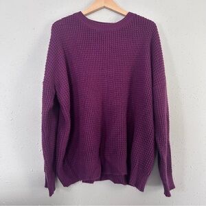 Pulse Purple Knit Sweater Soft Comfy Stretch Casual XL